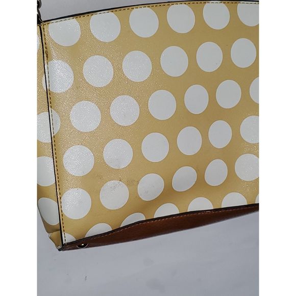 Anne Klein Crossbody Shoulder Bag Polka Dot Adjustable Strap Faux Leather Spring - Picture 9 of 16